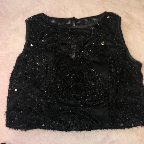 black and white polka dot 2 piece homecoming dress - Picture 2 of 7